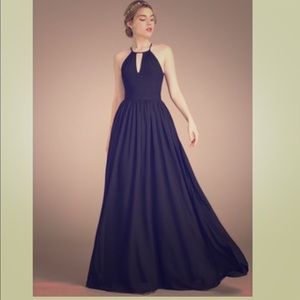 Black Chiffon Bridesmaid/Formal Dress